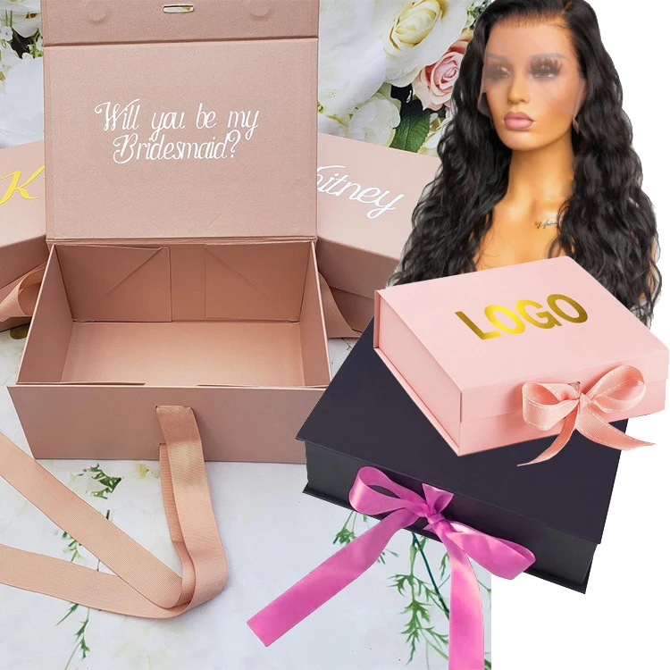 Large Cardboard Foldable Closure Clothing Shipping Packaging Custom Black Luxury T-shirt Magnetic Gift Box For dress Skirt