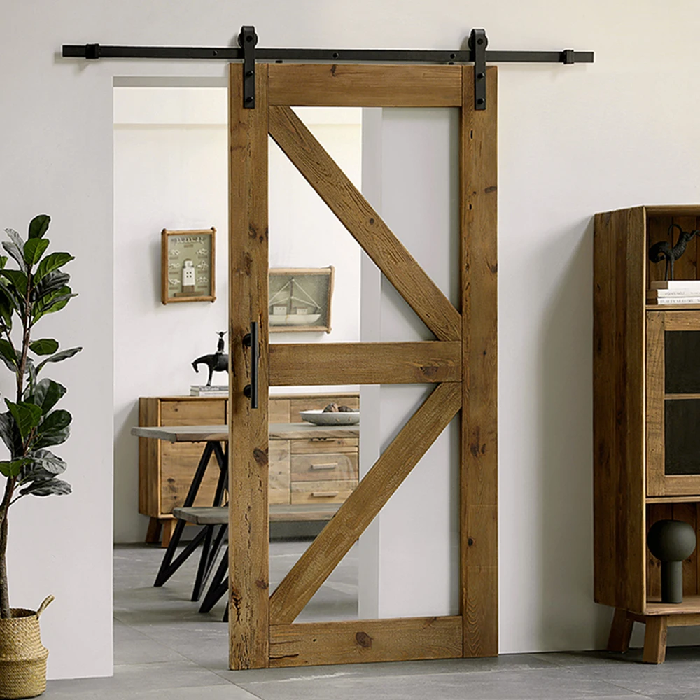 Low Price Sliding Wooden Home Doors Barn Indoors Luxury Interior Room Modern Door Entrance for Villa Homes