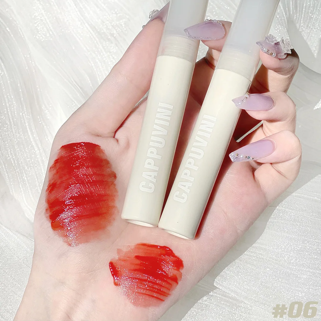 Factory Wholesale Watery mirror lip glaze milk tea lipstick For Lady Beauty