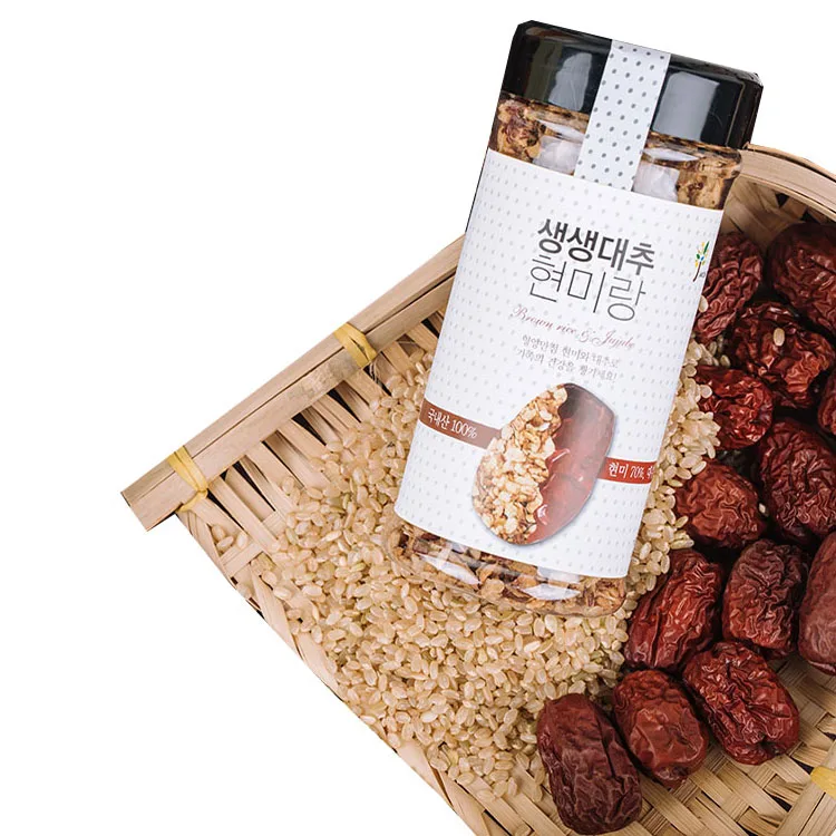 Zero Additives Crispy Breakfast Meal Replacement Korean Supplier Hot Sales Bulk Price Top Grade Jujube Red Date Brown Rice Flake