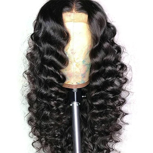 13X4 Transparent Swiss Lace Wigs For Black Women Wigs Human Hair 100% Brazilian Wave Curly Lace Front Human Wigs
