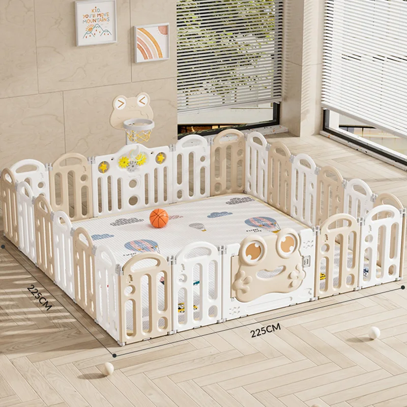 Toddler Foldable Plastic Playard Portable Indoor Game Outdoor Gate Pen Play Yard Safety Fence Kids Baby Playpens For Children