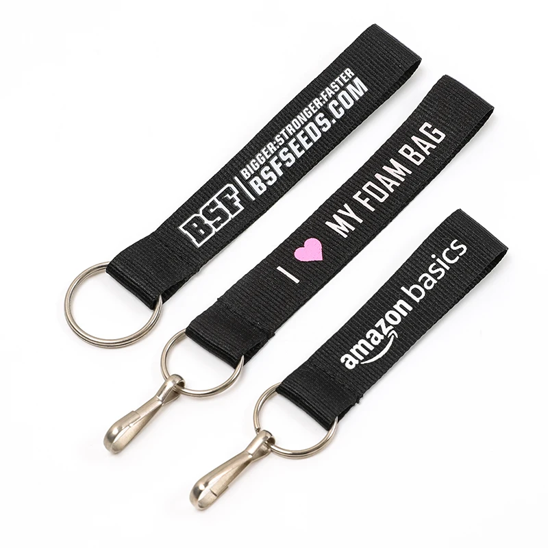 Wholesale Sublimation Polyester Wrist Short Lanyard With logo Custom