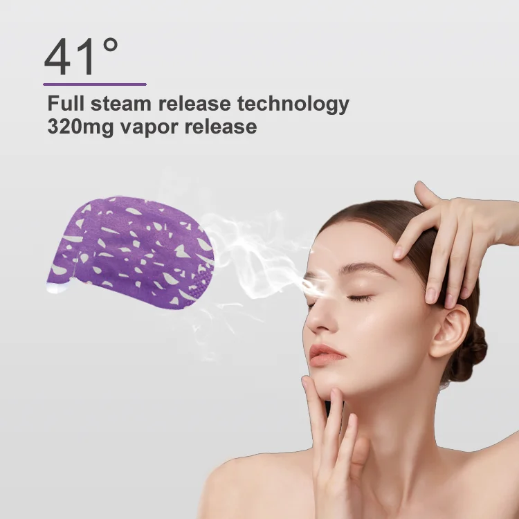 Custom Hot Heating Eye Steam Mask Disposable Sleeping Hot Steam Eyemask for dry eye and eye fatigue