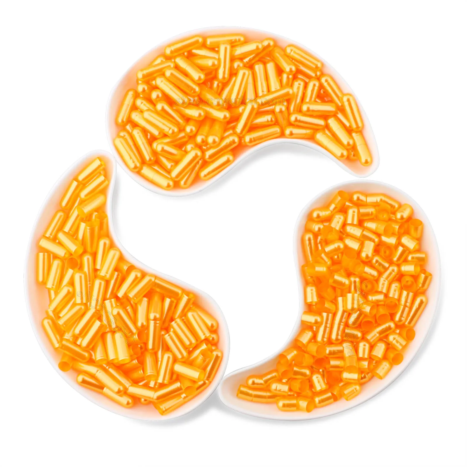 Size 00 0 1 2 3 4 5 Empty Pearl Colored Gelatin Capsules Whole Pearl Yellow Empty Gelatine Capsule Gel Pill Capsules