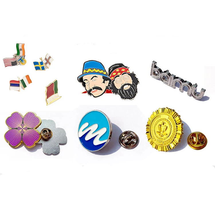 Metal badges manufacture wholesale custom lapel pins no minimum cute crafts bag accessories hard soft enamel pins