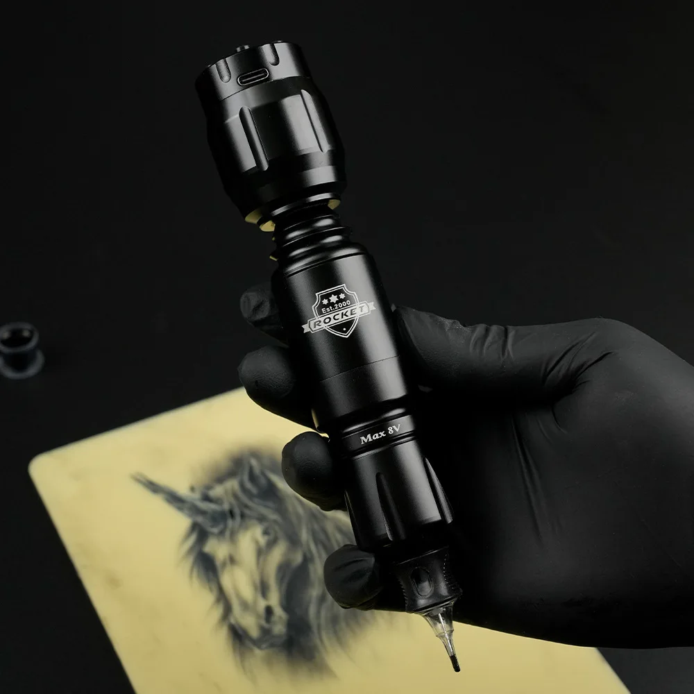 Wholesale Rotary Tattoo Machine Kit With RCA Jack Mini Rocket Tattoo Pen Set Wireless Power Supply for Body Permanent Makeup