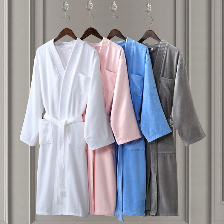 Unisex Terry Cloth Bathrobe 100% Long Staple Cotton Hotel/Spa Robes - Classic Bath Robes For Men or Women