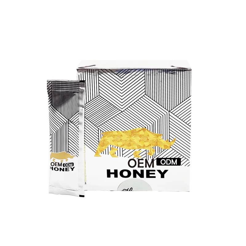 Mature Natural Sachet Packaging Gold Honey  Energy Honey Vip Royal Honey