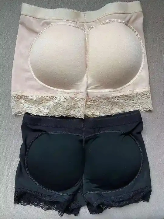 K1369 Women Beige Black Breathable Lace Underwear Butt Lifter Padded Buttocks Seamless Underwear Panties