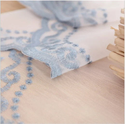 Romantic Design Feather Sheer Luxury Curtains Ready Made Curtain Sheers For Home