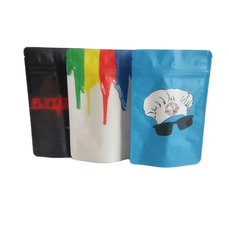 8/1 oz  Lamination Promotion Stand Up Packaging Mylar bags Frosted Small Logo 10*15 Cm  Ziplock Bag