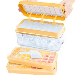 Hot Selling Food Grade Reusable Durable Ice Maker Quick Demould Square Ice Lattice Silicone Ice Cube Tray