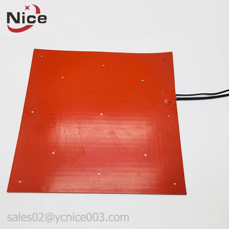 Силиконовый резиновый нагреватель с подогревом для 3D-принтера, 12 В, 400x400