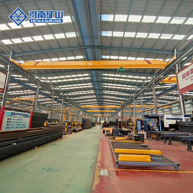 LDA Type Motor Driven 20T A3 Single Beam Overhead Crane With Electric Hoist