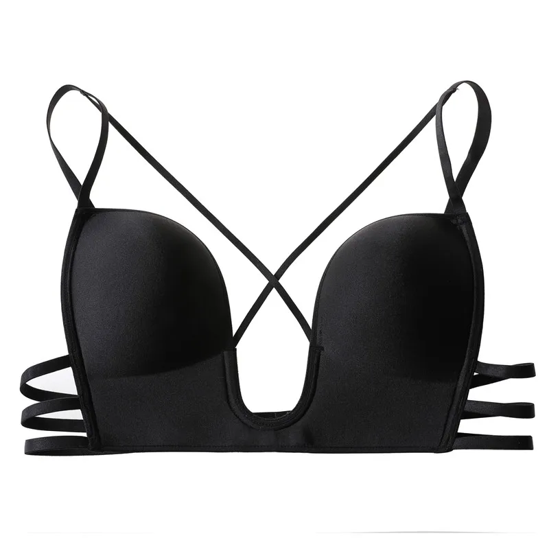 
2019 hot sale sexy seamless nude bra beauty back silicone bra plus size sexy lingerie 