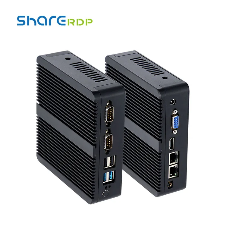 Sharerdp Custom Manufacturer Portable Quad-core Processor J4125 J1900 RS232 2 COM Dual-Screen Industrial Mini PC Pocket Computer