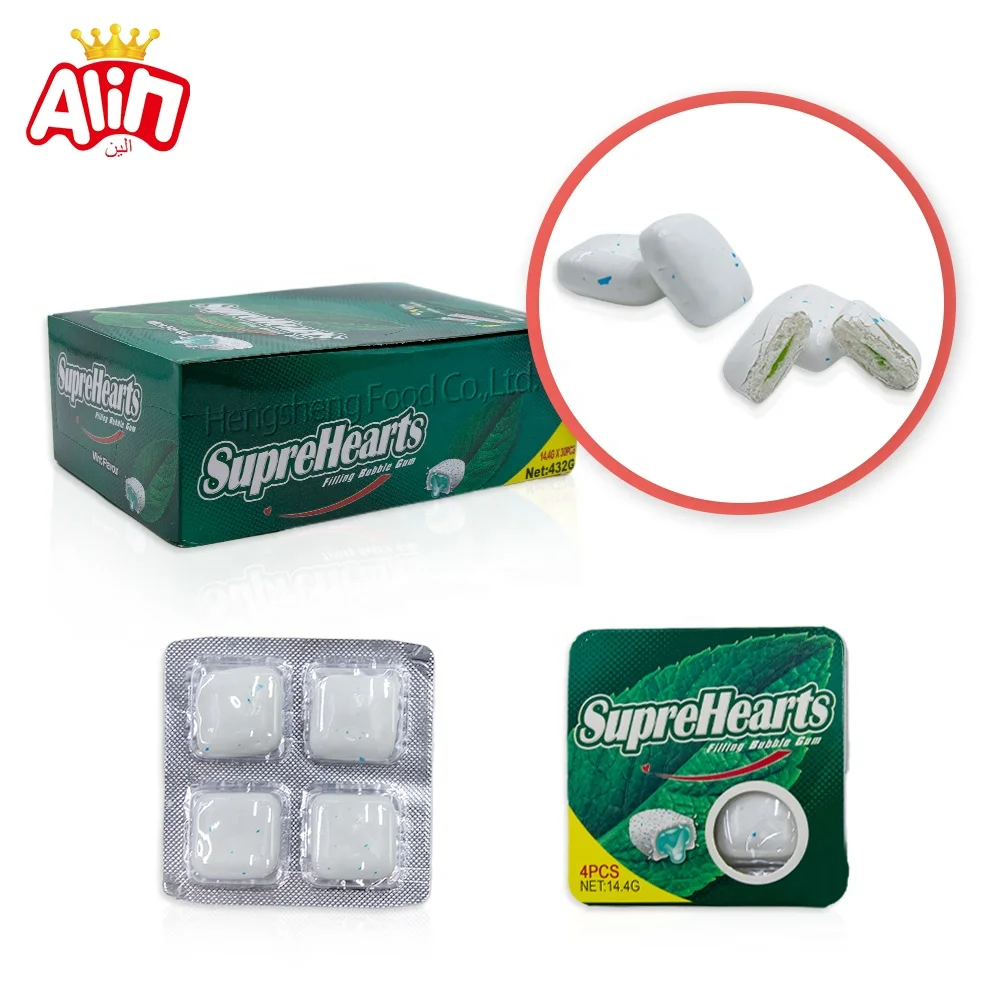 wholesale suppliers of chewing gums  super mint cool gum  4 peppermint filling  Custom Chewing Gum