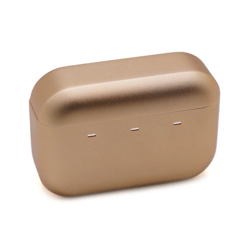 Custom  Headset Charging Case Silver Champagne Anodized Sandblasting Aluminum Case Accessories