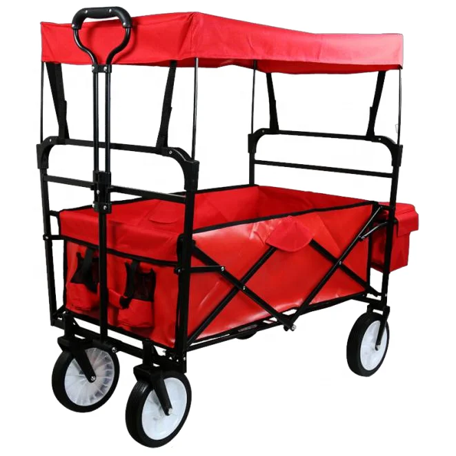 mini camping trolley folding wagon carts  folding baby wagon stroller folding cart wagon spreader garden