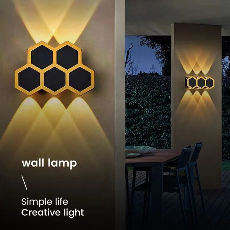 Hot Sale 3W Led Wall Light Waterproof Black White Garden Light Outdoor Wall Lamp
