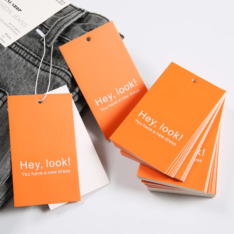 ECO Recycled Paper Tag Matt Lamination Gray Tag With Plastic Fastener