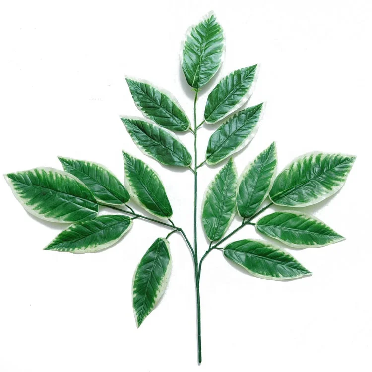 Artificial Garden Decoration  Branches Fabric leaves real touch  decoration Gingko  Branch Golden Green Yellow