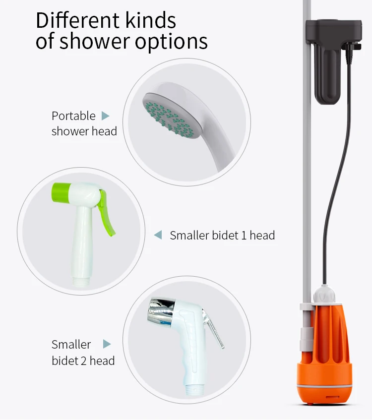 Travel Pet Dog Child Outdoor Bathing Portable Shower pump USB Rechargeable Shower