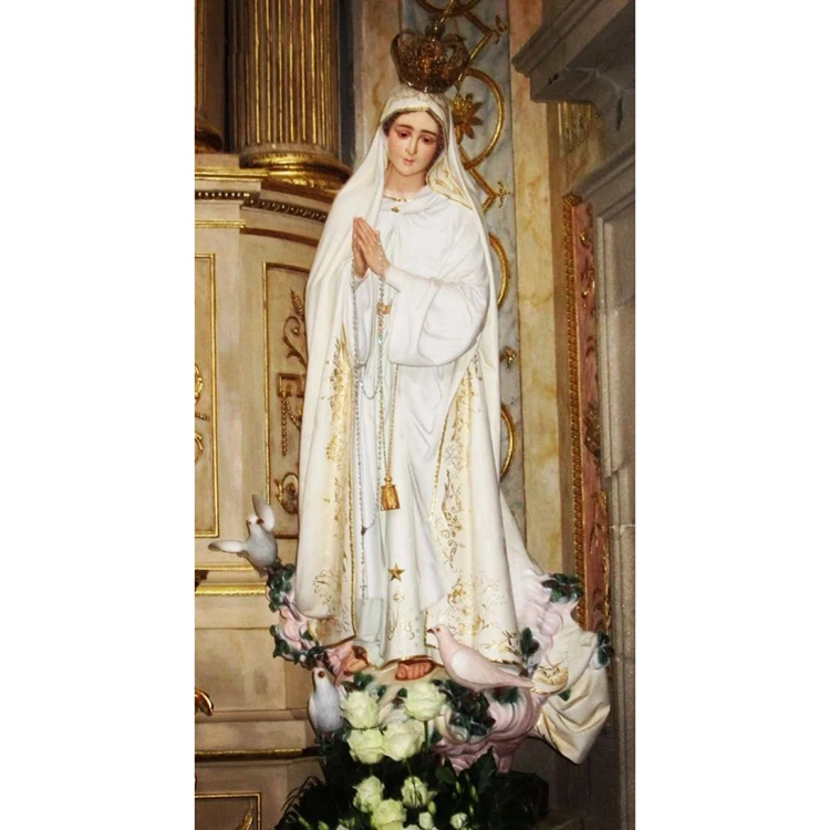 Наружная садовая церковная скульптура религиозная мать Our Lady статуи Фатимы