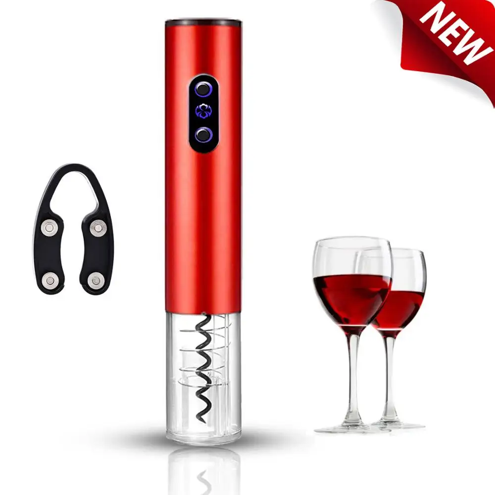 Portable Automatic Stainless Steel Wine Bottle Opener Set Electric Corkscrew