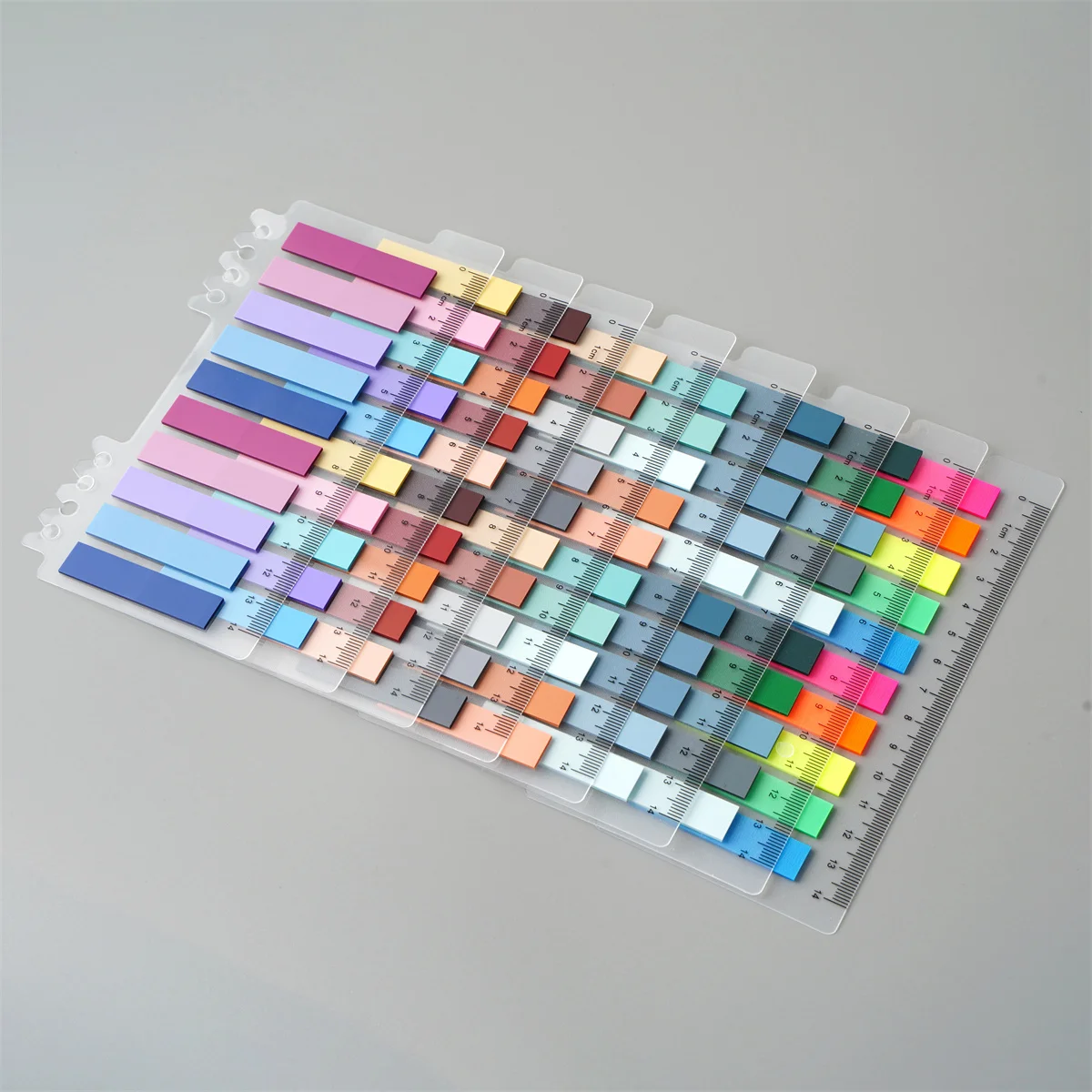 Wholesale Sticky Note Set Waterproof Transparent Color Papers Pads Note Reminders With Rule