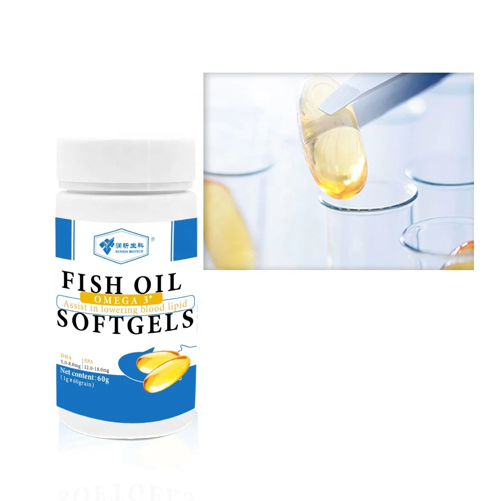 Manufacturer ODM High Concentration DHA Vitamin E Omega 3 Fish Oil Softgel Capsule