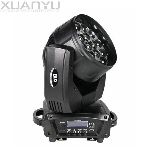 Stage dj light 19*15W LED pixel zoom moving head light RGBW4 in 1 point control beam light DMX512