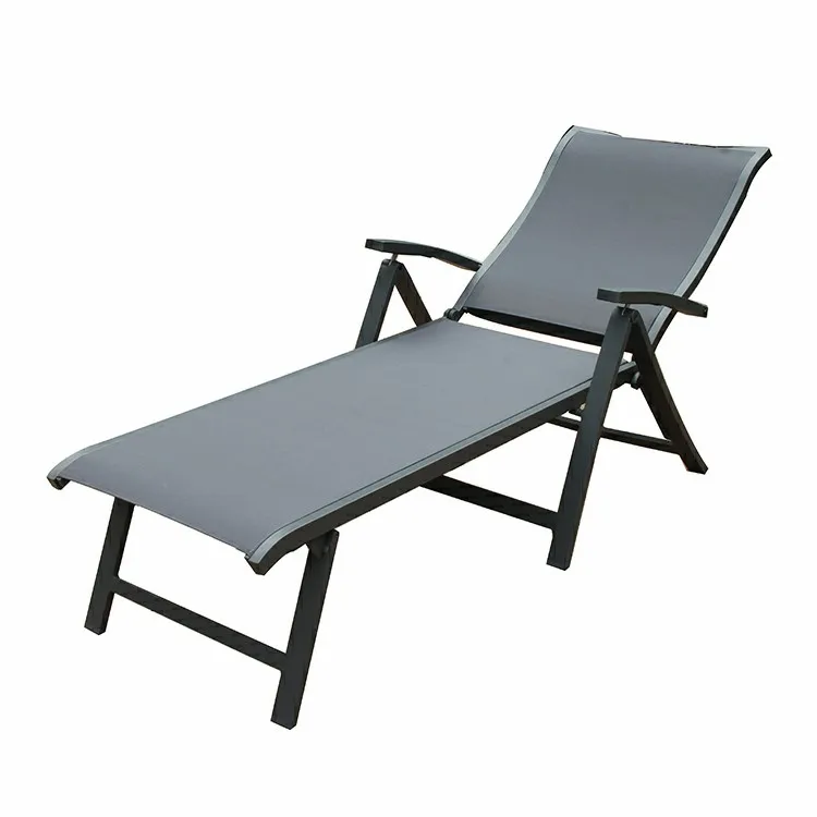 Patio Furniture Aluminum Outdoor Beach Pool Chair Sun Bed Lounger Chaise Lounge