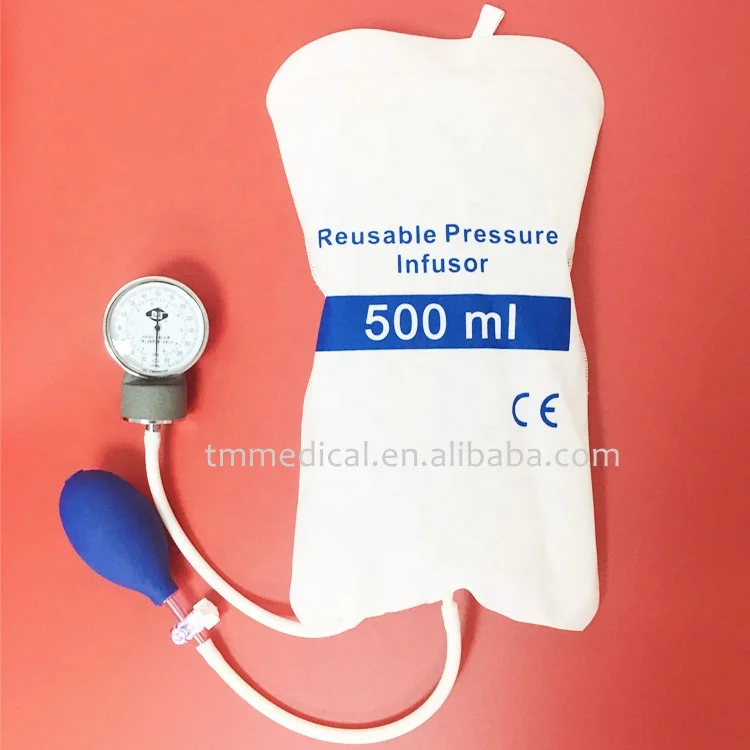 Medical Reusable Tpu Coated Nylon High Pressure Infusion Bags 500Ml 1000Ml 3000Ml