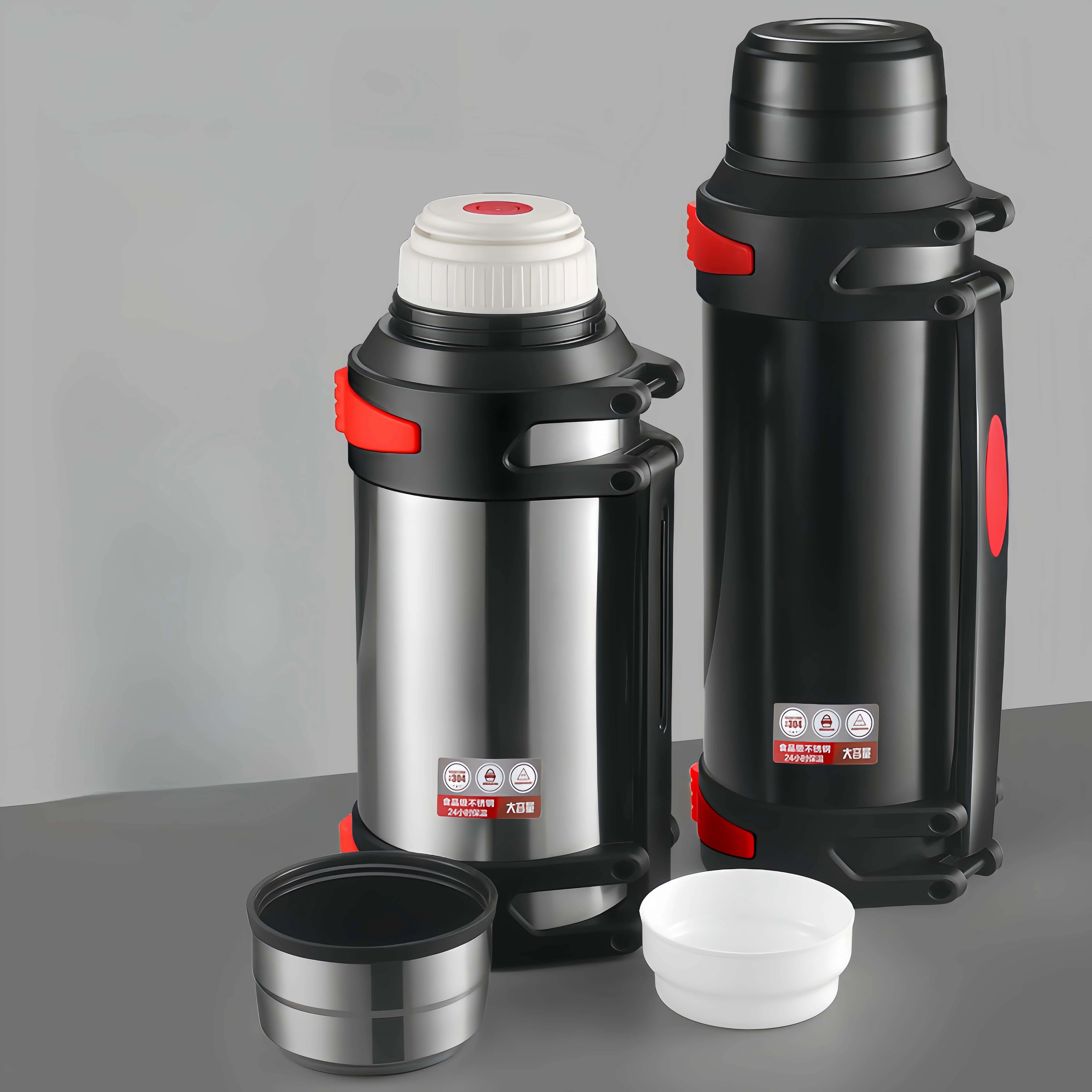 304 stainless steel large capacity thermos pot, outdoor portable car water cup
