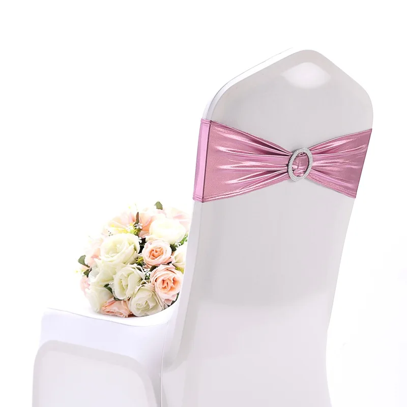 New high quality banquet wedding with bronzing chair back bow chair back strap