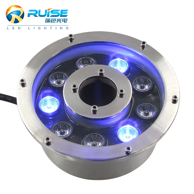 Led Fountain Nozzle Light 2020 Hot Selling Cheap Price DMX Control 9*3w 2700-6500K RS-UW9W-F -20 - 50 AC/DC 12/24V 12v/24v 50000