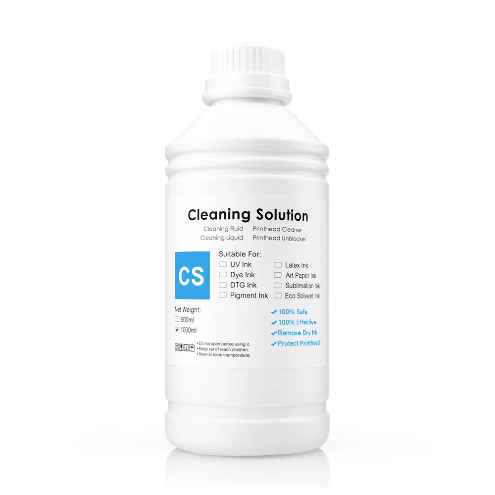 MWEI High Quality 1000ML/Bottle Water Based Dye Ink Printer Cleaner Cleaning Fluid