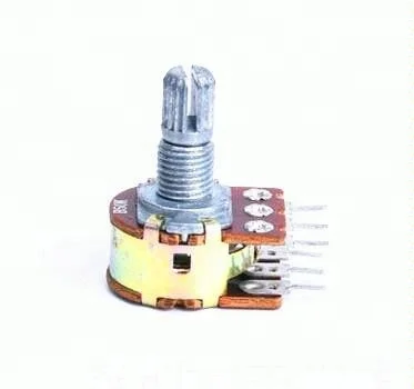 Wh148 20MM Shaft B100K 250K 500K 1M Dual Rotary Potentiometer 6 Pin With Switch