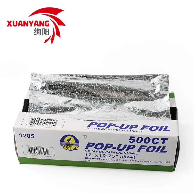 
9' 500pcs aluminum pop up foil paper packaging silver foil roll sheets 