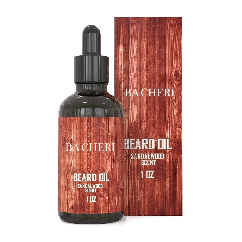 Kangrong Private Label ODM OEM Natural Anti Allergy Sandalwood Scent Argan Jojoba Oils Mustaches Growth Oil Beard Oil