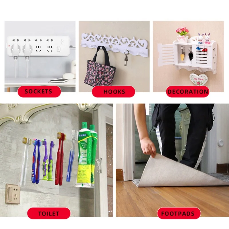 
1/2/3/5 m traceless super strong transparent washable dubbelzijdig double sided mounting adhesive nano grip gel tape 