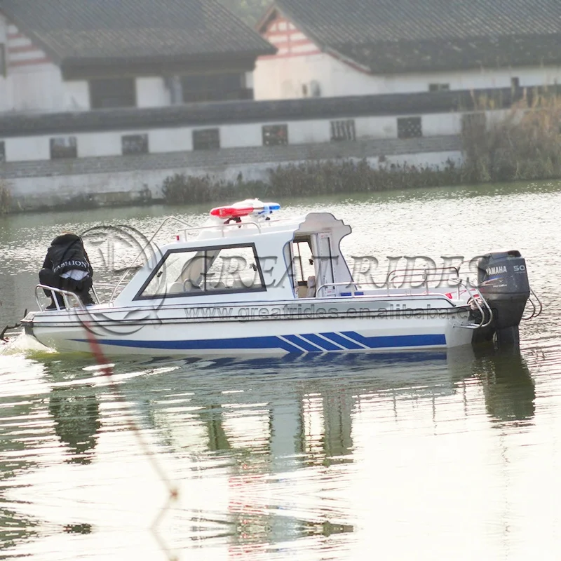 Best Selling Freshwater 6 Passengers Fiberglass Fishing Boats With Cabin Long Life Durable Yacht Without Outboard Motor