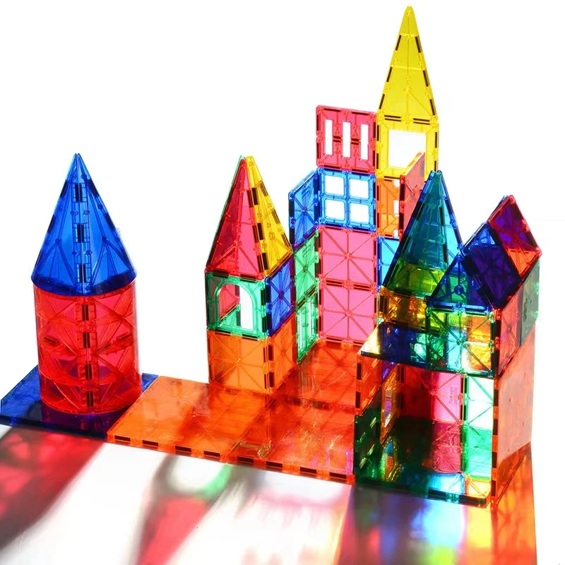 Магнитные строительные плитки 120 шт. 3D игрушки магниты магнитные блоки Набор дошкольного подарки для От 3 до 5 лет возраст