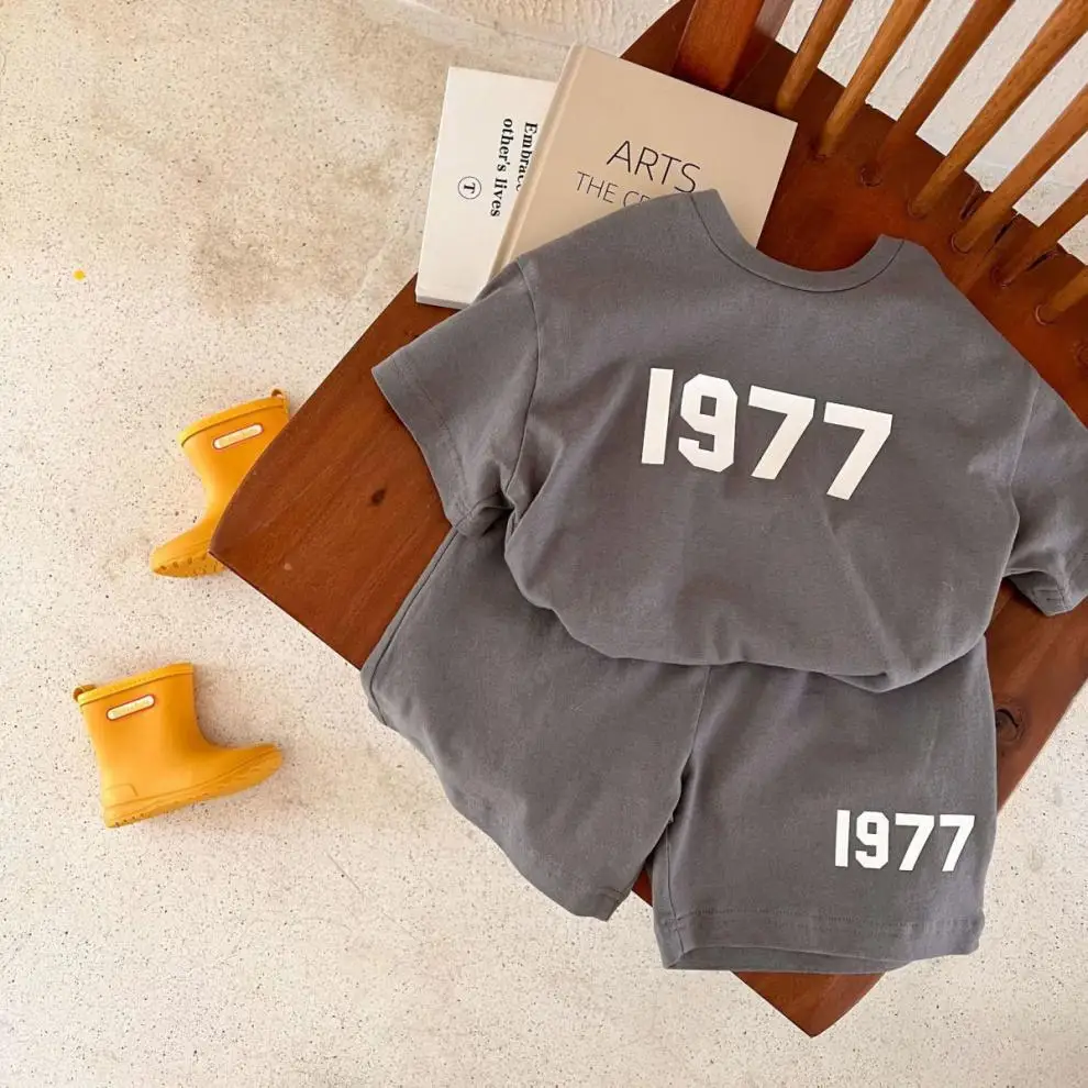 Fashion Children Summer Sets Casual Sports Suits Boy T-shirt and Shorts Clothing Sets Kids Outfits