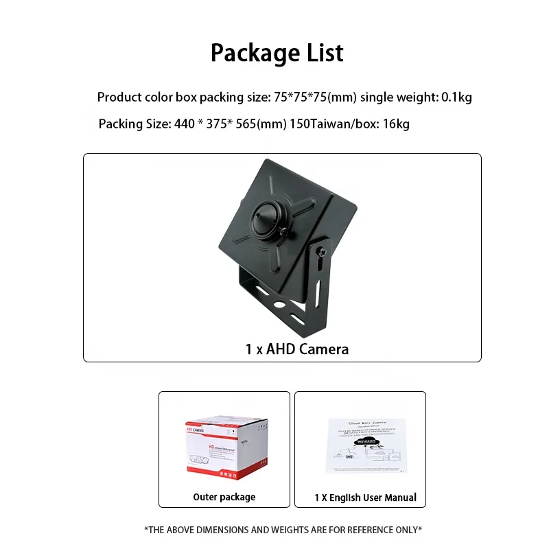 
XM CCTV AHD 720P Coaxial MINI Pinhole Small Square 5MP Home and Commercial Infrared Night Vision Camera 1080P 