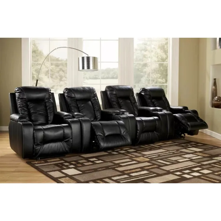 YASITE Home Cinema Furniture Modern Leather VIP Electric Upholstered Cinema Recliner Sofa