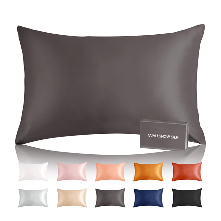 wholesale Luxury 19mm 100% silk pillowcase customized silk pillow cover pure mulberry silk pillow case set