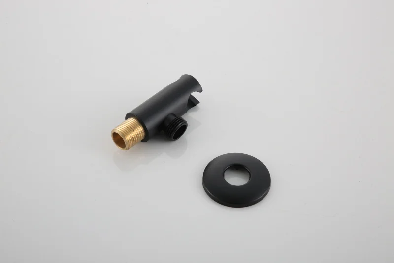 black color brass in-wall bathroom hidden concealed rainfall round bathroom shower set